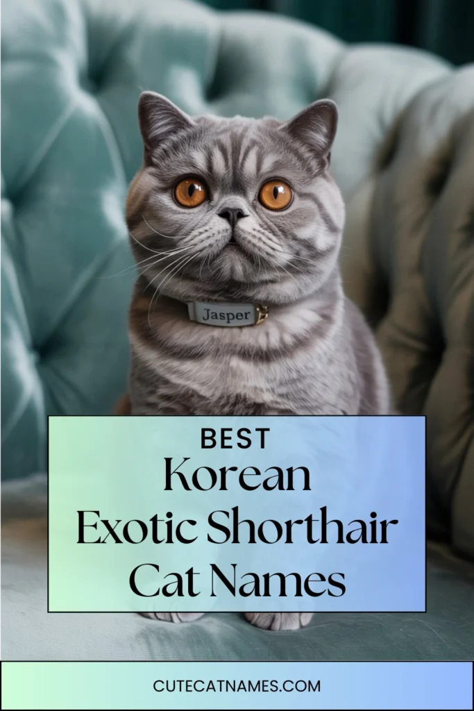 Korean Exotic Shorthair Cat Names