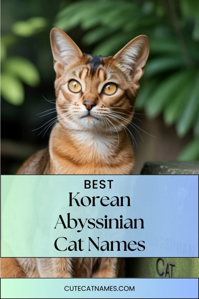 Korean Abyssinian Cat Names