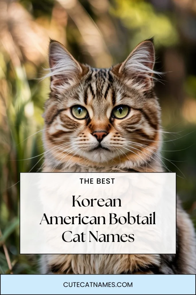 Korean American Bobtail Cat Names