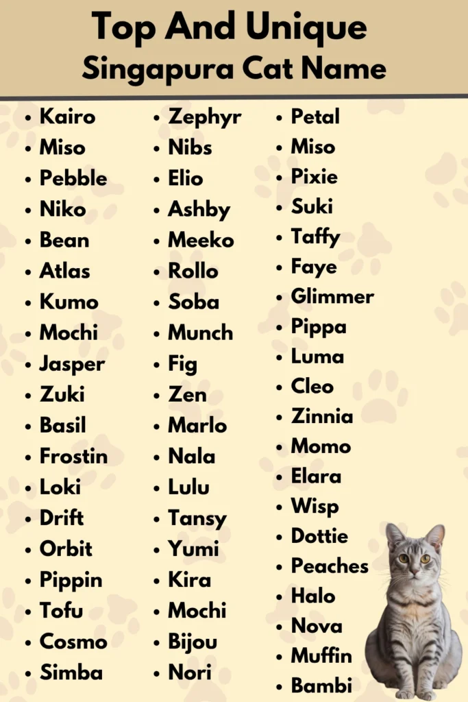 Top And Unique 
Singapura Cat Name
