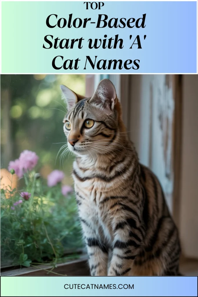Color-Themed 'A' Cat Names