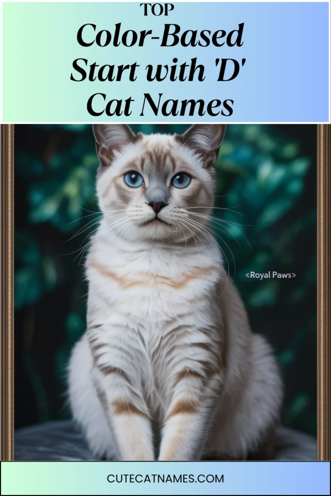 Color-Themed 'D' Cat Names