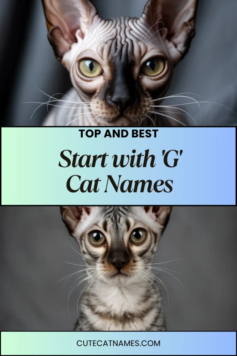 Cat Names That Start with 'G'
