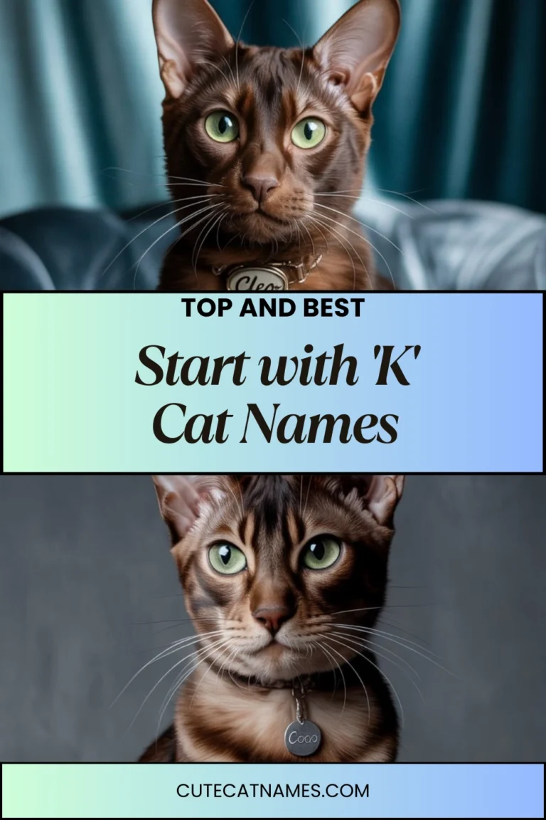 Cat Names That Start with 'K'
