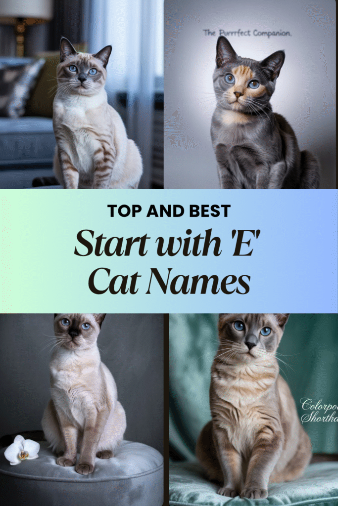 Male Cat Names That Start with 'E'