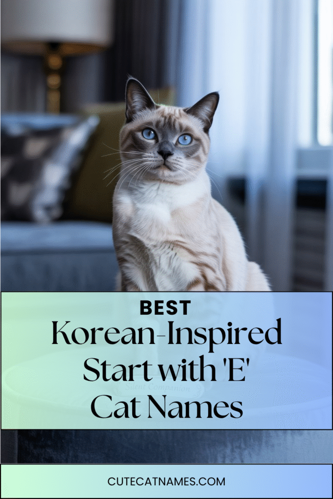 Korean-Inspired 'E' Cat Names