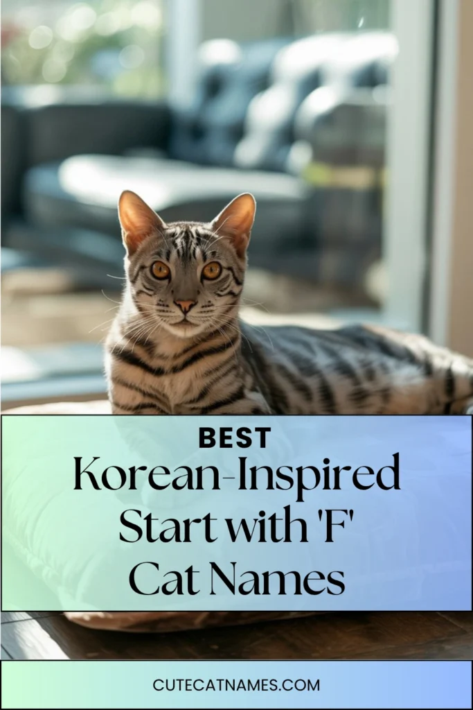 Korean-Inspired 'F' Cat Names