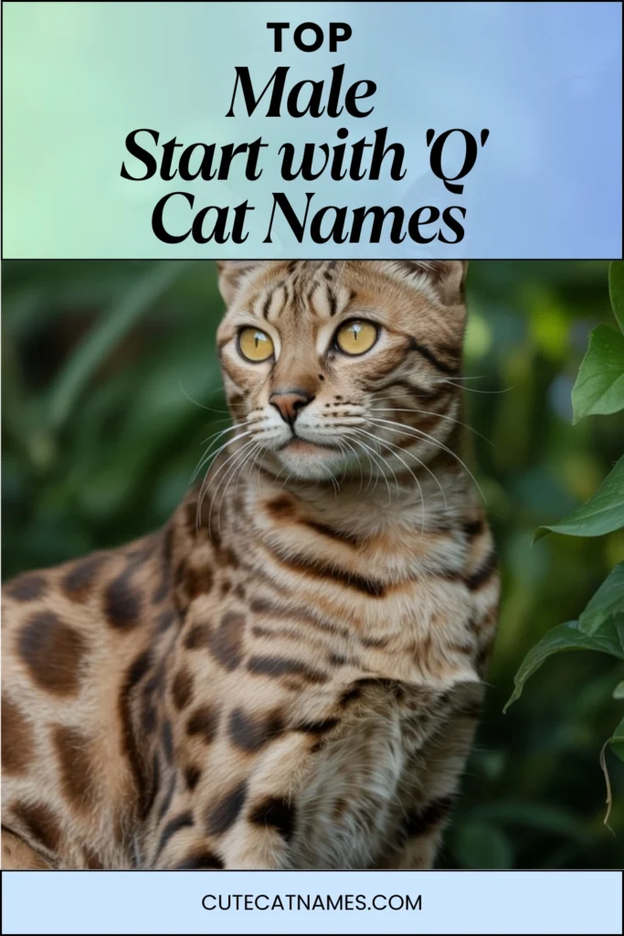 Male Cat Names That Start with 'Q'