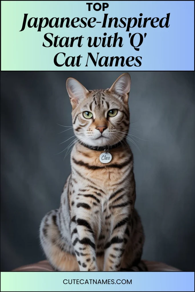 Japanese-Inspired 'Q' Cat Names