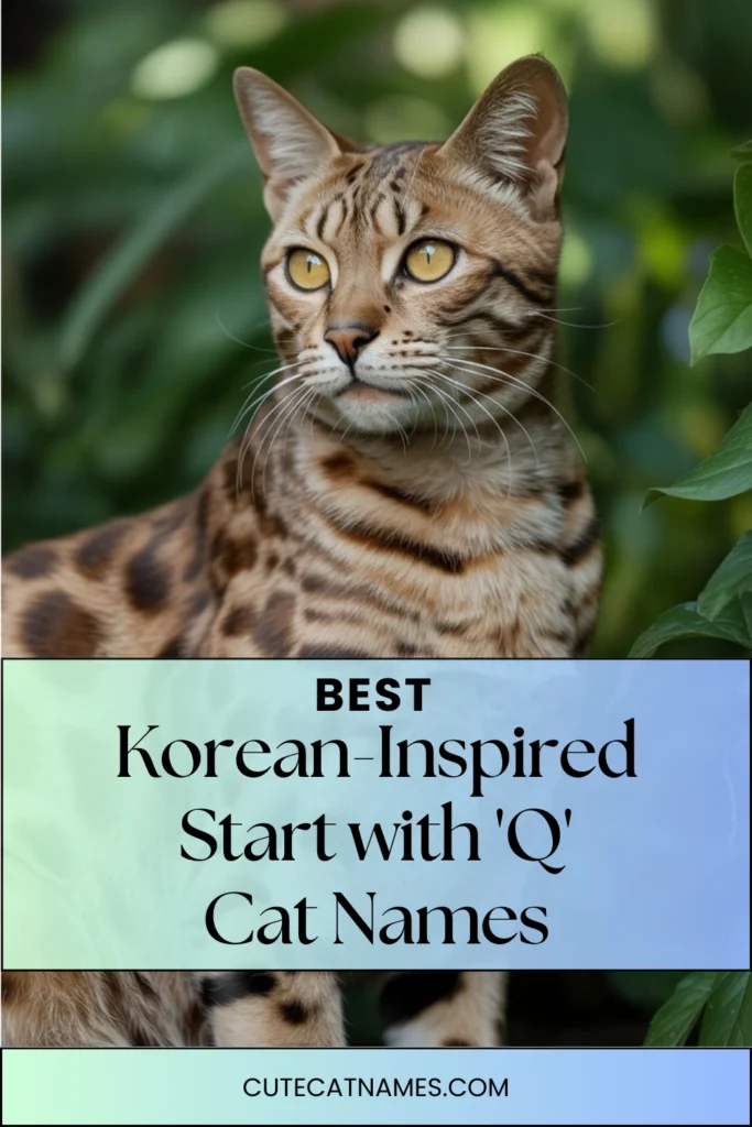 Korean-Inspired 'Q' Cat Names